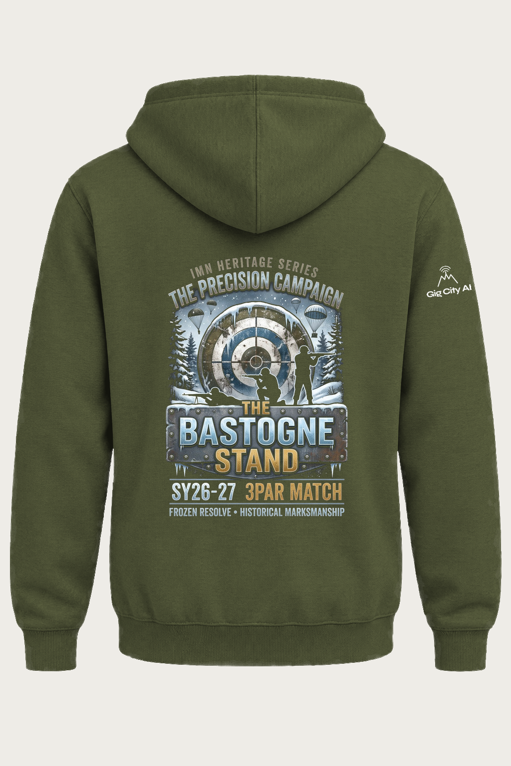 Bastogne Stand Hoodie back design