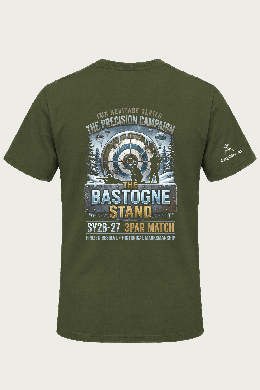 Bastogne Stand T-shirt back design