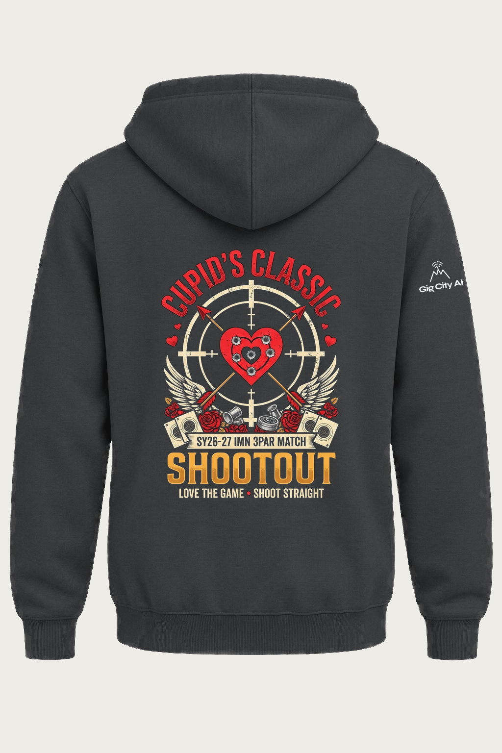 Cupid's Classic Shootout Hoodie back design