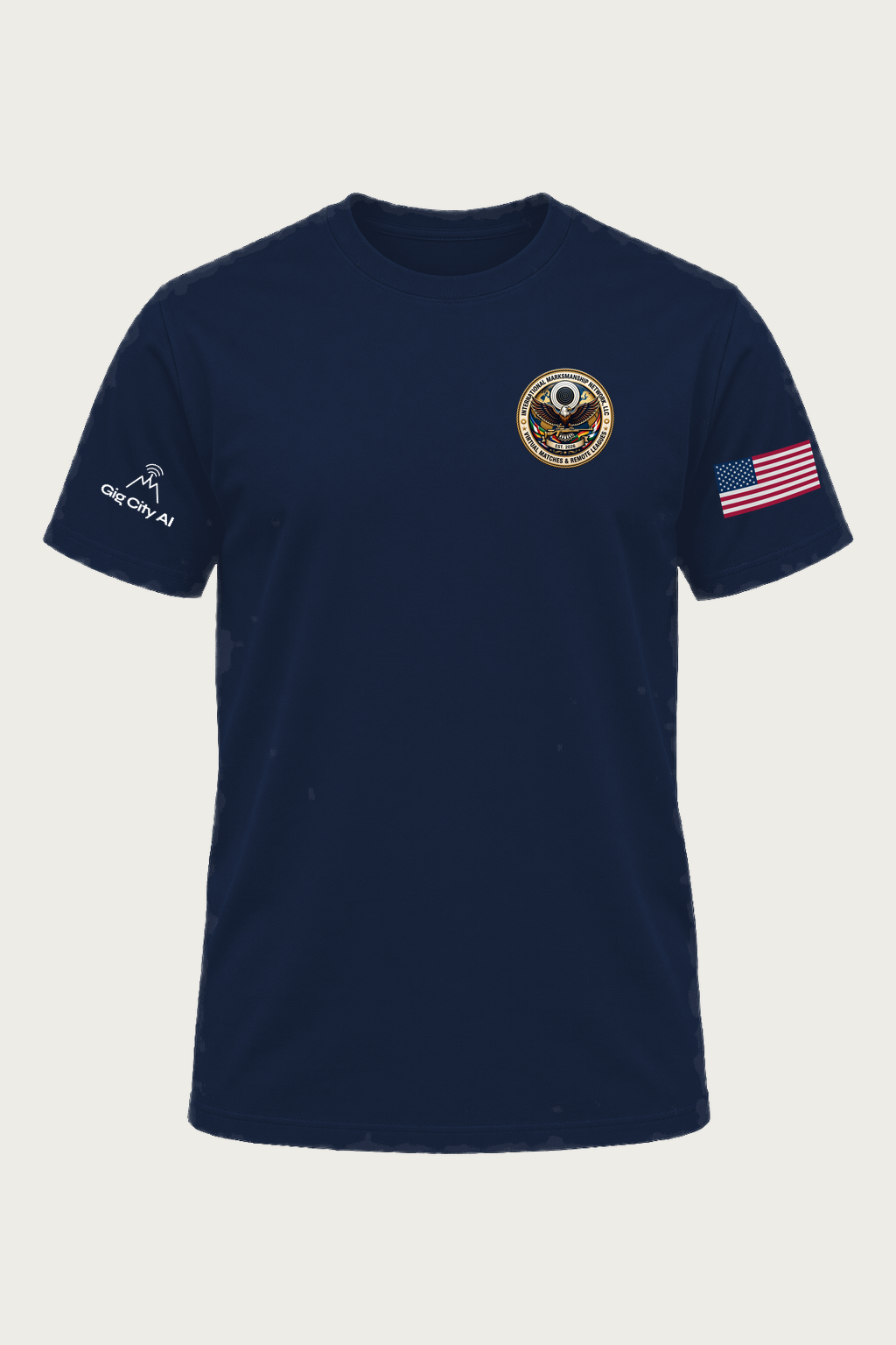 IMN T-shirt front with IMN chest seal