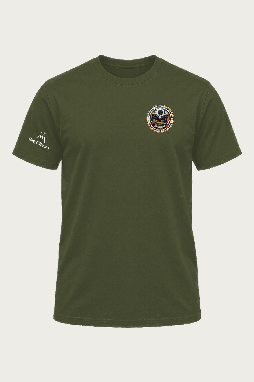 Bastogne Stand T-shirt front with IMN chest seal