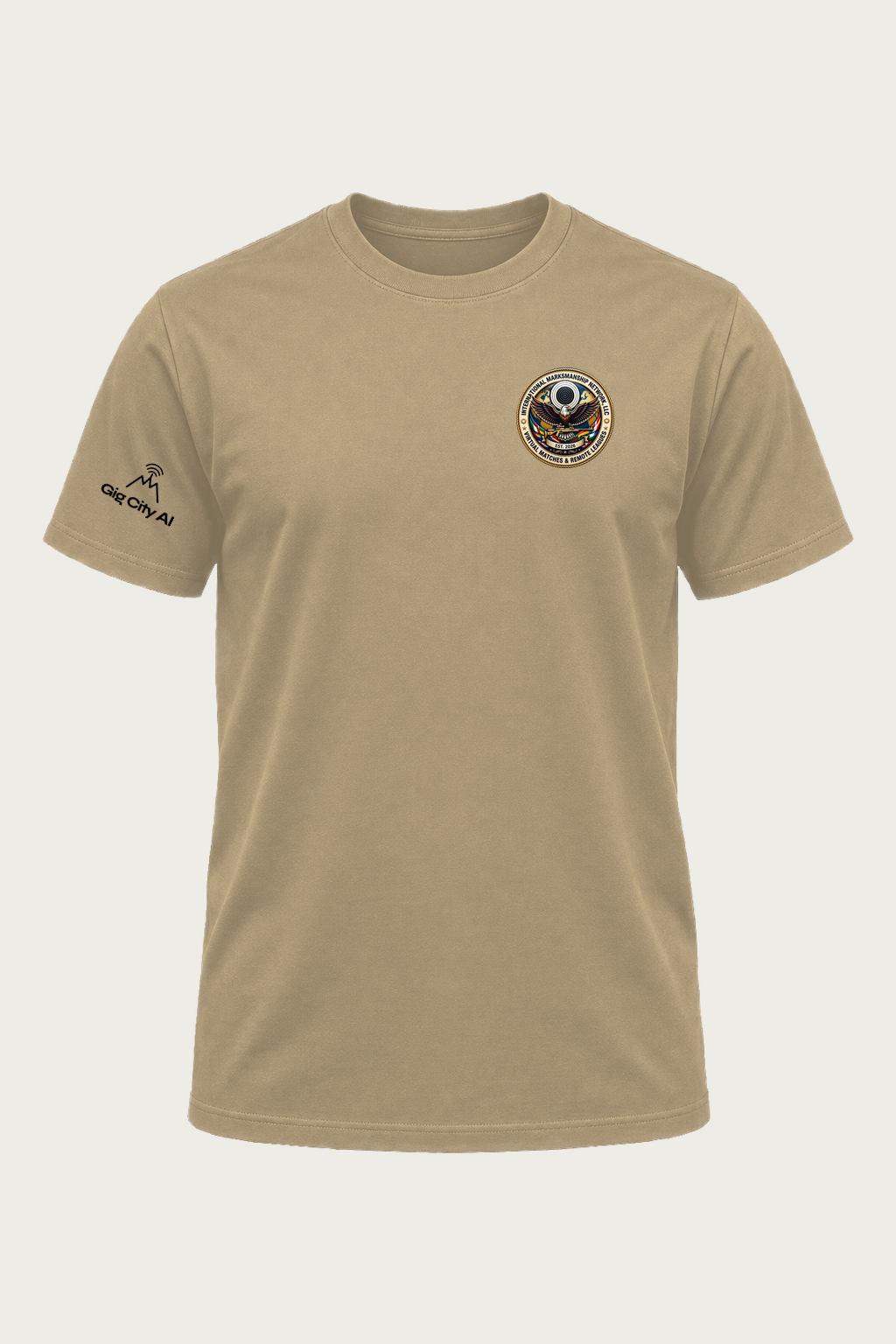 Crucible Championship T-shirt front with IMN chest seal